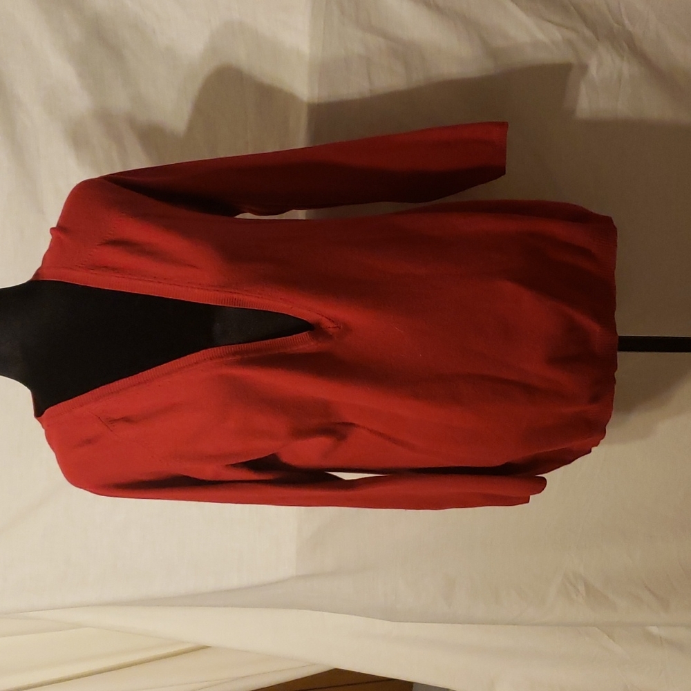 Red longer sweater